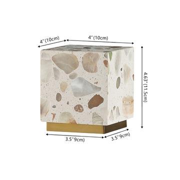 Lara 4.63" Modern Glam Terrazzo Rechargeable/Cordless Dimmable Integrated LED Mini Table Lamp with Touch Sensor - JONATHAN Y